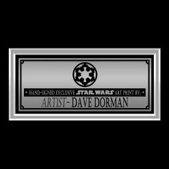 VAULT COLLECTIBLES Signed Memorabilia Star Wars 'Crimson Guard' Hand-Signed Artwork Print By Illustrator Dave Dorman Custom Frame