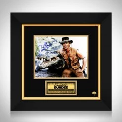 RARE-T Crocodile Dundee - Paul Hogan Limited Signature Edition Licensed Movie Photo Custom Frame