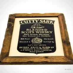 RARE-T Barware & Signs Vintage Reverse Painted 'Cutty Sark - Scots Whisky' Scotch Whiskies Bar Mirror/Advertisement