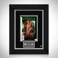 Rare-T Dark Avengers/Uncanny X-Men: Utopia (2009) #1 Hand-Signed Comic By Matt Fraction & Stan Lee Frame