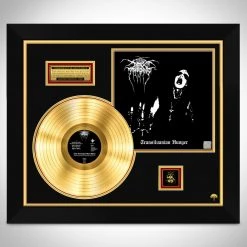 RARE-T Limited Edition Frames Darkthrone 'Transilvanian Hunger' Limited Collector Edition Studio Licensed Gold LP Custom Frame
