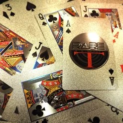 RARE-T Platinum Plated Playing Cards 100 Cad Pattern 8 RARE-T Platinum Plated Playing Cards 100 Cad Pattern