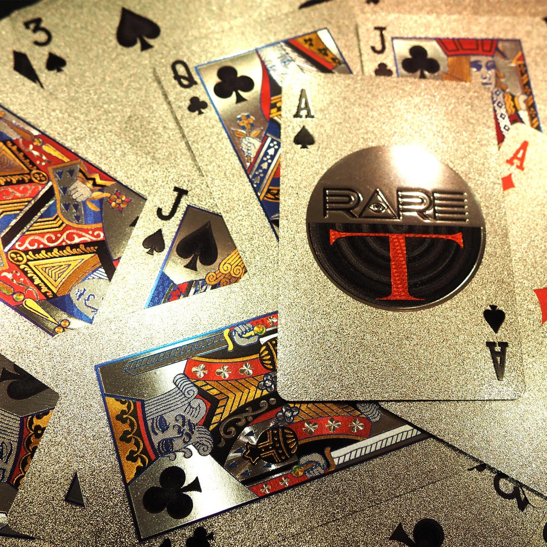 RARE-T Platinum Plated Playing Cards 100 Cad Pattern 3 RARE-T Platinum Plated Playing Cards 100 Cad Pattern