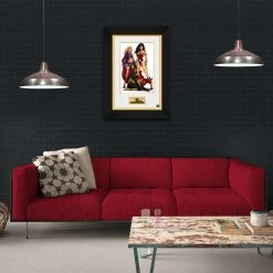 VAULT COLLECTIBLES Dc Divas- Hand-Signed Artwork Print By Artist Jamie Tyndall Custom Frame Signed Memorabilia