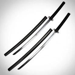 Wicked Swords & Props Deadpool - Pair Of Handmade 39" Sword Props With Black Harness