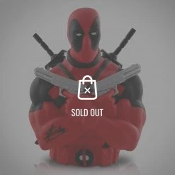 APW Deadpool- 'Holding Guns' Hand-Signed Bust Bank By Stan Lee Signed Memorabilia