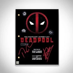 RARE-T Deadpool Movie Script Limited Signature Edition Studio Licensed Custom Frame