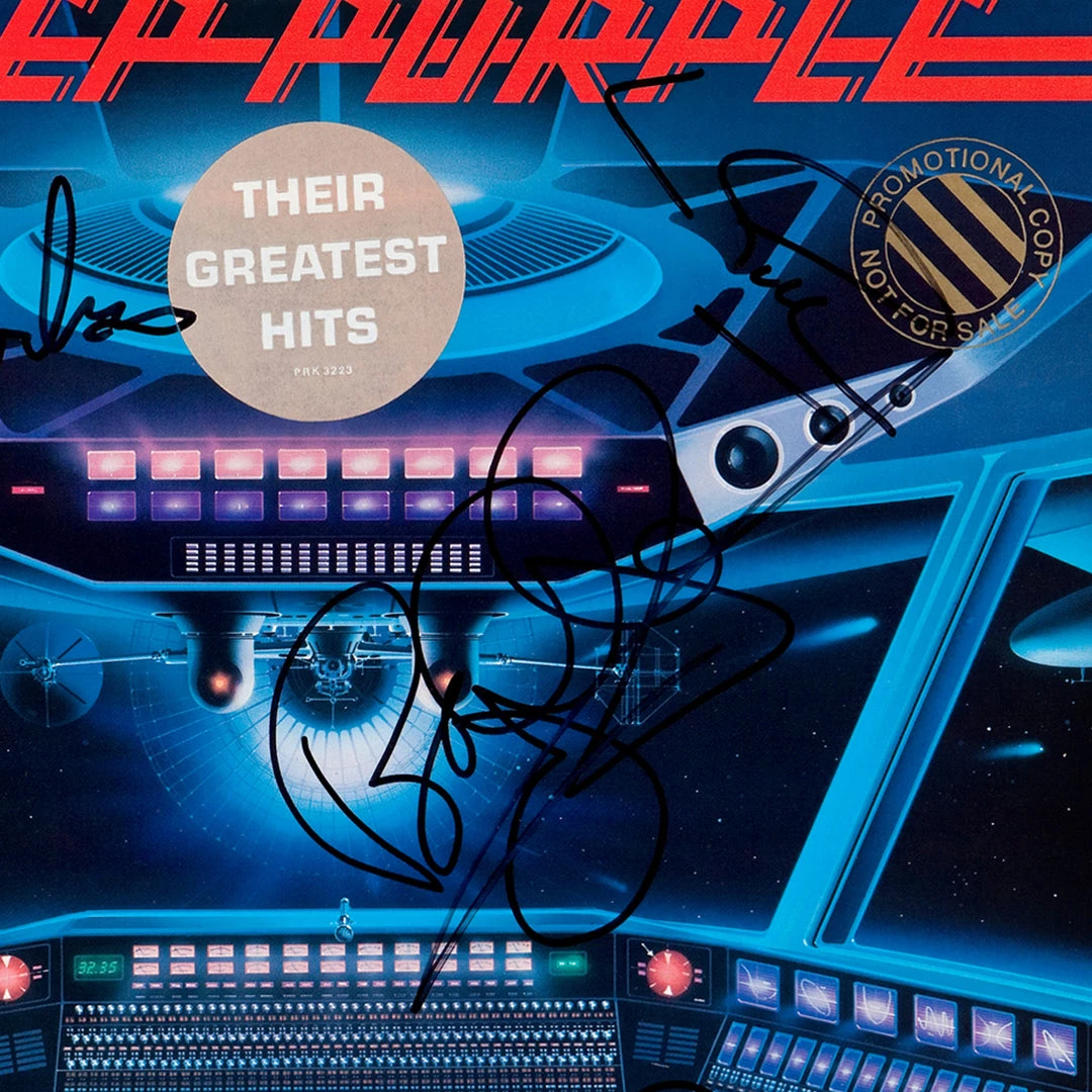 RARE-T Limited Edition Frames Deep Purple When We Rock, We Rock Gold LP Limited Signature Edition Studio Licensed Custom Frame 6 RARE-T Limited Edition Frames Deep Purple When We Rock, We Rock Gold LP Limited Signature Edition Studio Licensed Custom Frame