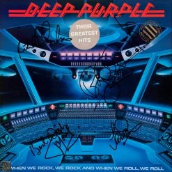 RARE-T Deep Purple When We Rock, We Rock Gold LP Limited Signature Edition Studio Licensed Custom Frame 19 RARE-T Deep Purple When We Rock, We Rock Gold LP Limited Signature Edition Studio Licensed Custom Frame
