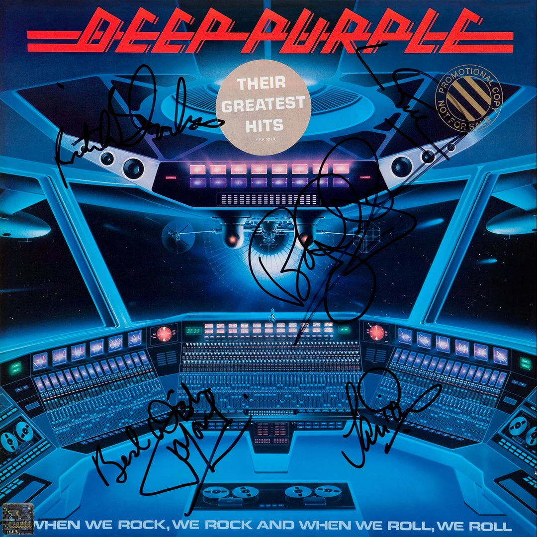 RARE-T Deep Purple When We Rock, We Rock Gold LP Limited Signature Edition Studio Licensed Custom Frame 7 RARE-T Deep Purple When We Rock, We Rock Gold LP Limited Signature Edition Studio Licensed Custom Frame