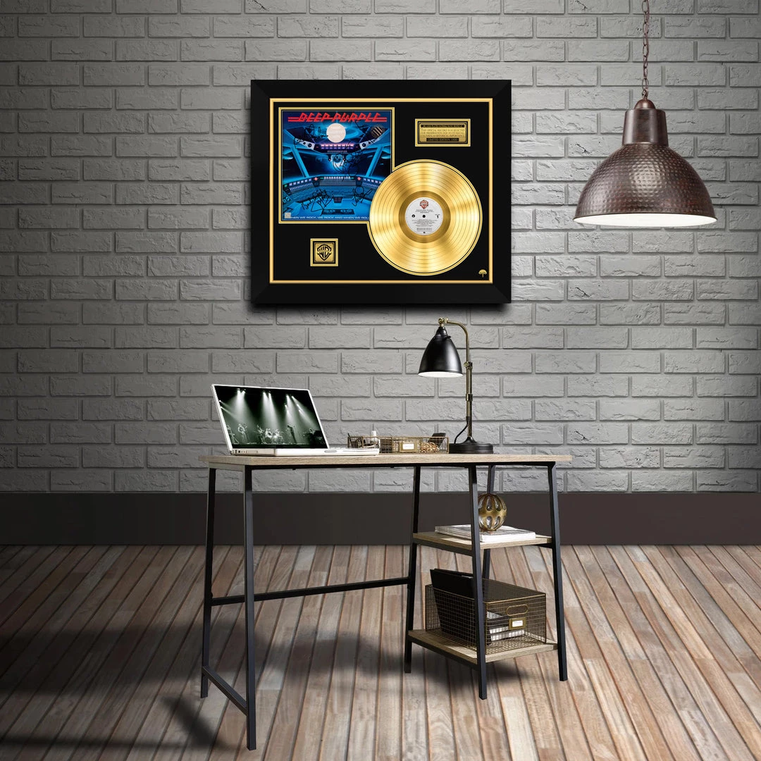 RARE-T Deep Purple When We Rock, We Rock Gold LP Limited Signature Edition Studio Licensed Custom Frame 8 RARE-T Deep Purple When We Rock, We Rock Gold LP Limited Signature Edition Studio Licensed Custom Frame