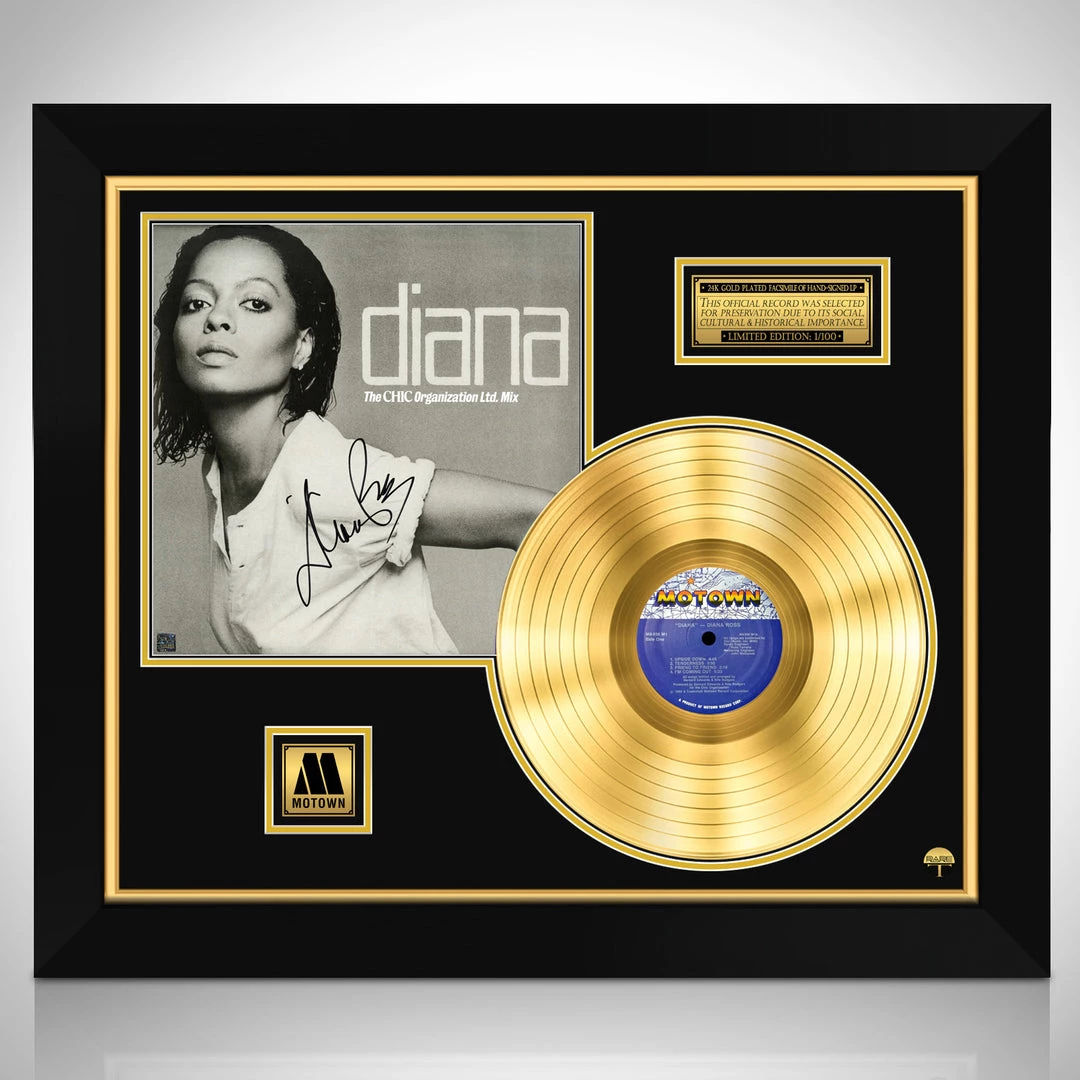RARE-T Diana Ross - The Chic Organization Ltd. Mix Limited Signature Edition Studio Licensed Gold LP Custom Frame Limited Edition Frames 1 RARE-T Diana Ross - The Chic Organization Ltd. Mix Limited Signature Edition Studio Licensed Gold LP Custom Frame Limited Edition Frames