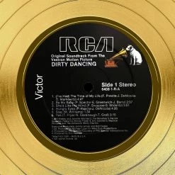RARE-T Dirty Dancing Motion Picture Soundtrack Gold LP Limited Signature Edition Licensed Custom Frame Limited Edition Frames