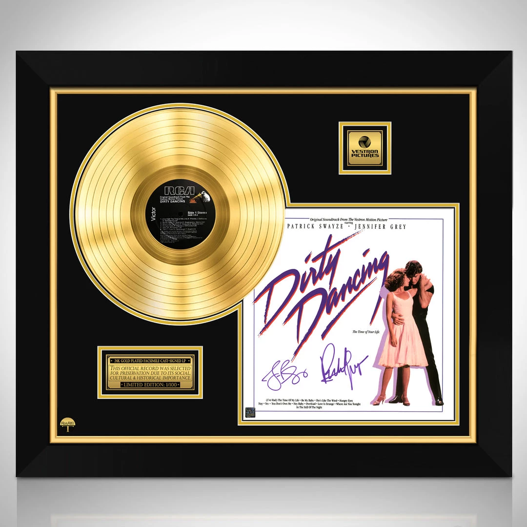 RARE-T Dirty Dancing Motion Picture Soundtrack Gold LP Limited Signature Edition Licensed Custom Frame Limited Edition Frames 1 RARE-T Dirty Dancing Motion Picture Soundtrack Gold LP Limited Signature Edition Licensed Custom Frame Limited Edition Frames