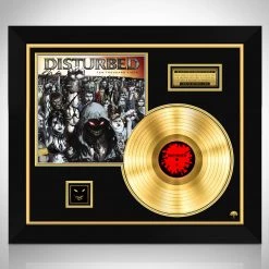Rare-T Disturbed Ten Thousand Fists Limited Signature Edition Studio Licensed Gold LP Custom Frame Limited Edition Frames