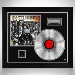 Rare-T Disturbed Ten Thousand Fists Limited Signature Edition Studio Licensed Platinum LP Custom Frame