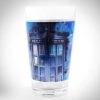 RARE-T Doctor Who- Vintage 2009 Officially Licensed BBC 'Police Public Call Box' Design Drinking Glass Ready To Ship! 48 Hour Shipping!