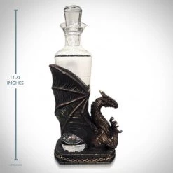 Decor L'Autre Sens Bronze Dragon Glass Decanter Barware & Signs