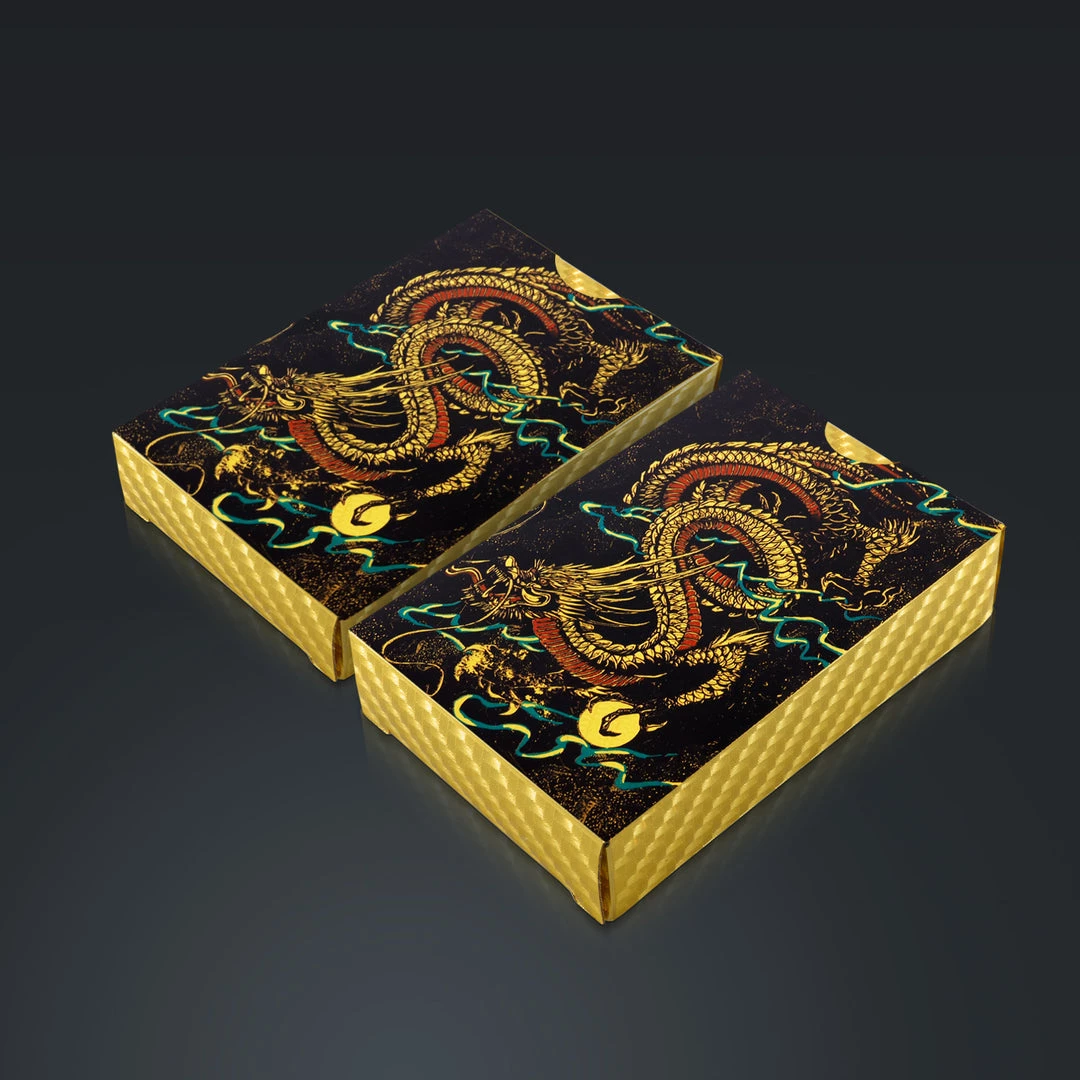 RARE-T 24K Gold Plated Playing Cards - Dragon Pattern Playing Cards With Elegant Display Box Ready To Ship! 48 Hour Shipping! 8 RARE-T 24K Gold Plated Playing Cards - Dragon Pattern Playing Cards With Elegant Display Box Ready To Ship! 48 Hour Shipping!