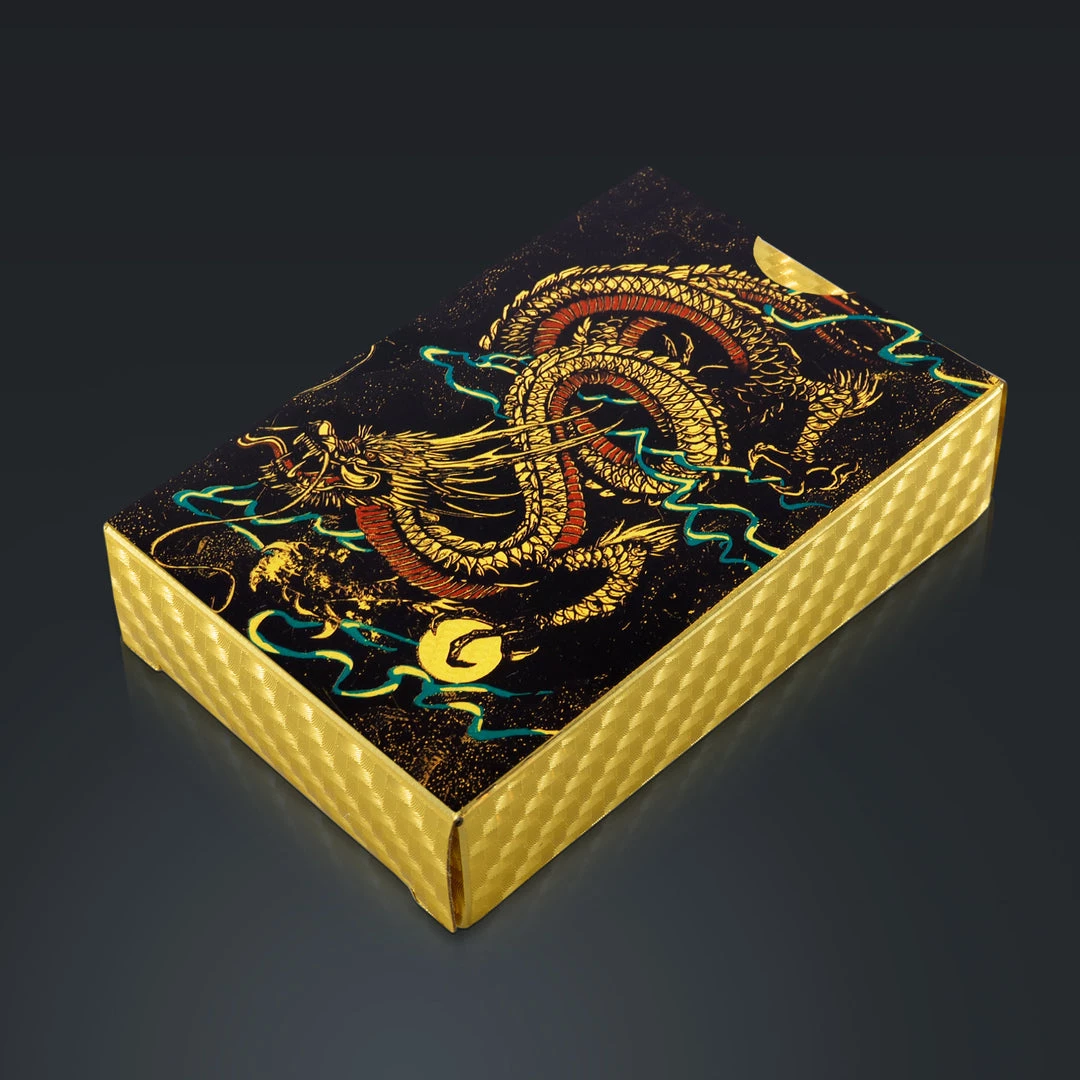 RARE-T 24K Gold Plated Playing Cards - Dragon Pattern Playing Cards With Elegant Display Box Ready To Ship! 48 Hour Shipping! 7 RARE-T 24K Gold Plated Playing Cards - Dragon Pattern Playing Cards With Elegant Display Box Ready To Ship! 48 Hour Shipping!