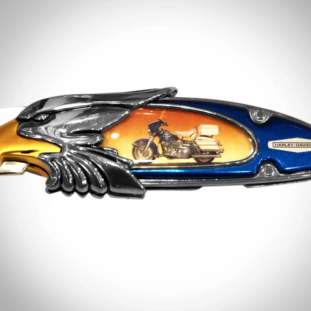RARE-T Franklin Mint- Vintage Harley Davidson Electra Glide Collector Pocket Knife 3 RARE-T Franklin Mint- Vintage Harley Davidson Electra Glide Collector Pocket Knife