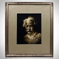 PPC Albert Einstein Beckett Certified Hand-Signed Photograph Vintage Frame Ready To Ship! 48 Hour Shipping!