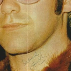 PPC Elton John - Jsa Certified Hand-Signed Magazine Cover By Elton John Custom Frame Signed Memorabilia