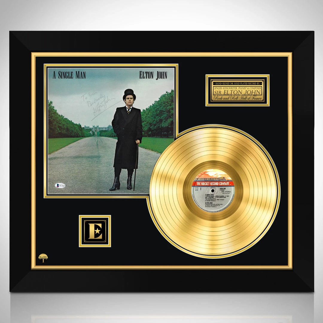 PPC Elton John-A Single Man Beckett Certified Hand-Signed LP By Elton John Custom Frame Signed Memorabilia 1 PPC Elton John-A Single Man Beckett Certified Hand-Signed LP By Elton John Custom Frame Signed Memorabilia