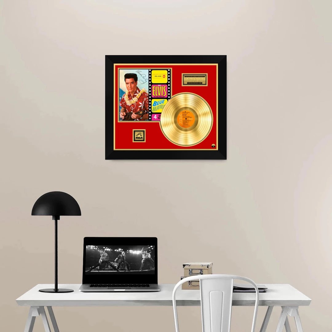 RARE-T Limited Edition Frames Elvis Presley Blue Hawaii Gold LP Limited Signature Edition Studio Licensed Custom Frame 5 RARE-T Limited Edition Frames Elvis Presley Blue Hawaii Gold LP Limited Signature Edition Studio Licensed Custom Frame