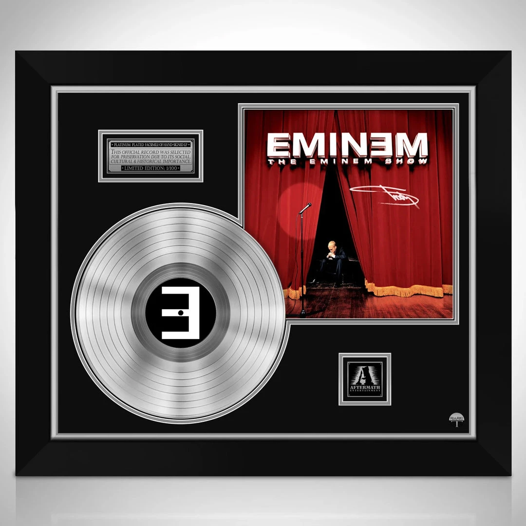 RARE-T Limited Edition Frames Eminem The Eminem Show Platinum LP Limited Signature Edition Studio Licensed Custom Frame 1 RARE-T Limited Edition Frames Eminem The Eminem Show Platinum LP Limited Signature Edition Studio Licensed Custom Frame