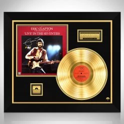 RARE-T Eric Clapton Live In The Seventies Gold LP Limited Signature Edition Studio Licensed Custom Frame