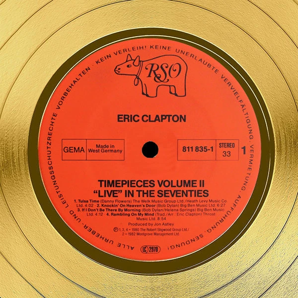 RARE-T Eric Clapton Live In The Seventies Gold LP Limited Signature Edition Studio Licensed Custom Frame 5 RARE-T Eric Clapton Live In The Seventies Gold LP Limited Signature Edition Studio Licensed Custom Frame
