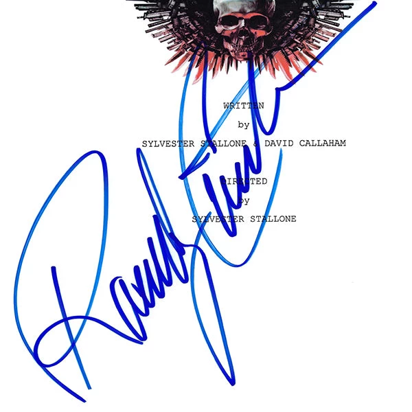 PPC NEW The Expendables - Beckett Certified Hand-Signed Script By Randy Couture Custom Frame 5 PPC NEW The Expendables - Beckett Certified Hand-Signed Script By Randy Couture Custom Frame