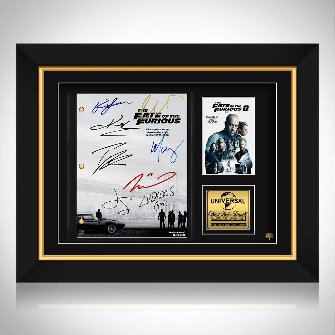 RARE-T The Fate And The Furious 8 Script Limited Signature Edition Studio Licensed Custom Frame Limited Edition Frames 1 RARE-T The Fate And The Furious 8 Script Limited Signature Edition Studio Licensed Custom Frame Limited Edition Frames