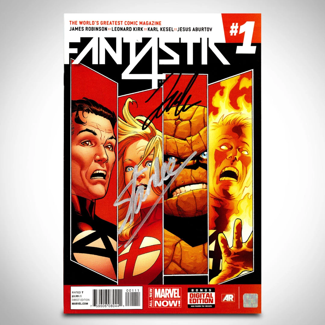 APW Fantastic Four- 'Fantastic 4 #1' Hand-Signed Comic Book By Artist Leonard Kirk & Stan Lee Custom Frame Signed Memorabilia 3 APW Fantastic Four- 'Fantastic 4 #1' Hand-Signed Comic Book By Artist Leonard Kirk & Stan Lee Custom Frame Signed Memorabilia