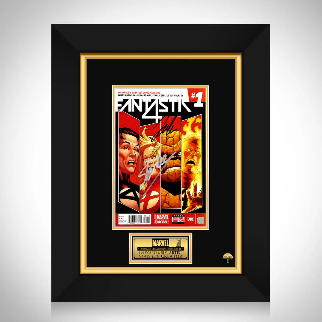 APW Fantastic Four- 'Fantastic 4 #1' Hand-Signed Comic Book By Artist Leonard Kirk & Stan Lee Custom Frame Signed Memorabilia 1 APW Fantastic Four- 'Fantastic 4 #1' Hand-Signed Comic Book By Artist Leonard Kirk & Stan Lee Custom Frame Signed Memorabilia