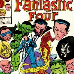 APW Fantastic Four 'Official Marvel Index #1 Dec (1985)' Hand-Signed Comic Book By Stan Lee Custom Frame