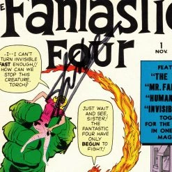 RARE-T Fantastic Four #1 - Stan Lee Limited Signature Edition Licensed Comic Book Cover Art Custom Frame Limited Edition Frames