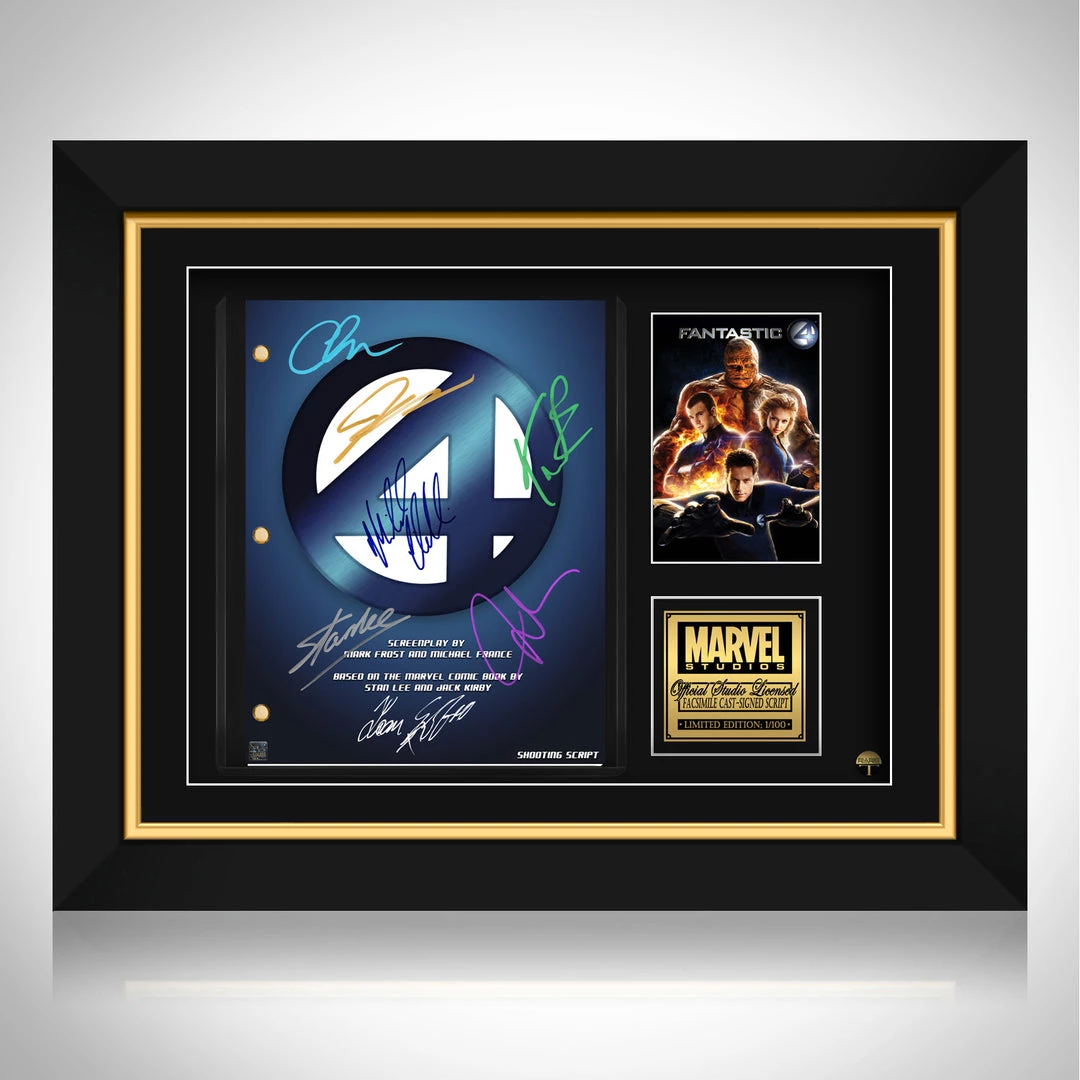 RARE-T Fantastic Four 2005 Script Limited Signature Edition Studio Licensed Custom Frame 1 RARE-T Fantastic Four 2005 Script Limited Signature Edition Studio Licensed Custom Frame