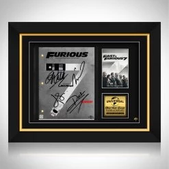 RARE-T Limited Edition Frames Furious 7 Transcript Limited Signature Edition Studio Licensed Custom Frame