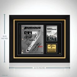 RARE-T Limited Edition Frames Furious 7 Transcript Limited Signature Edition Studio Licensed Custom Frame