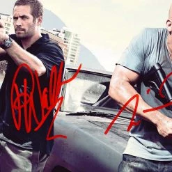 RARE-T The Fast And The Furious Paul, Vin & The Rock Photo Limited Signature Edition Studio Licensed Custom Frame
