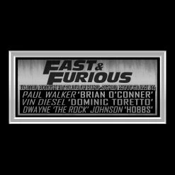 RARE-T The Fast And The Furious Paul, Vin & The Rock Photo Limited Signature Edition Studio Licensed Custom Frame