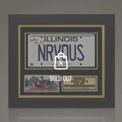 APW Signed Memorabilia Ferris Bueller'S Day Off- Hand-Signed Nrvous License Plate By Matthew Broderick Custom Frame