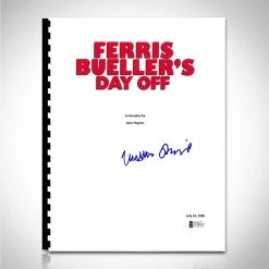 PPC Ferris Bueller's Day Off- Beckett Certified Hand-Signed Script By Matthew Broderick Custom Frame