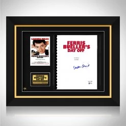 PPC Ferris Bueller's Day Off- Beckett Certified Hand-Signed Script By Matthew Broderick Custom Frame