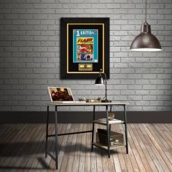 APW The Flash Famous 1St Edition #F-8 Limited Treasury Sized Hand-Signed Comic By Stan Lee Custom Frame Signed Memorabilia