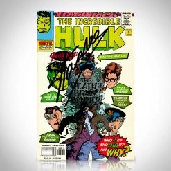 APW The Incredible Hulk - Flashback 'The Death Of Brian Banner' Hand-Signed Comic Book By Stan Lee Custom Frame