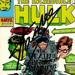 APW The Incredible Hulk - Flashback 'The Death Of Brian Banner' Hand-Signed Comic Book By Stan Lee Custom Frame