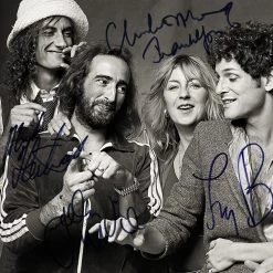 RARE-T Fleetwood Mac Black & White Band Photo Limited Signature Edition Licensed Custom Frame